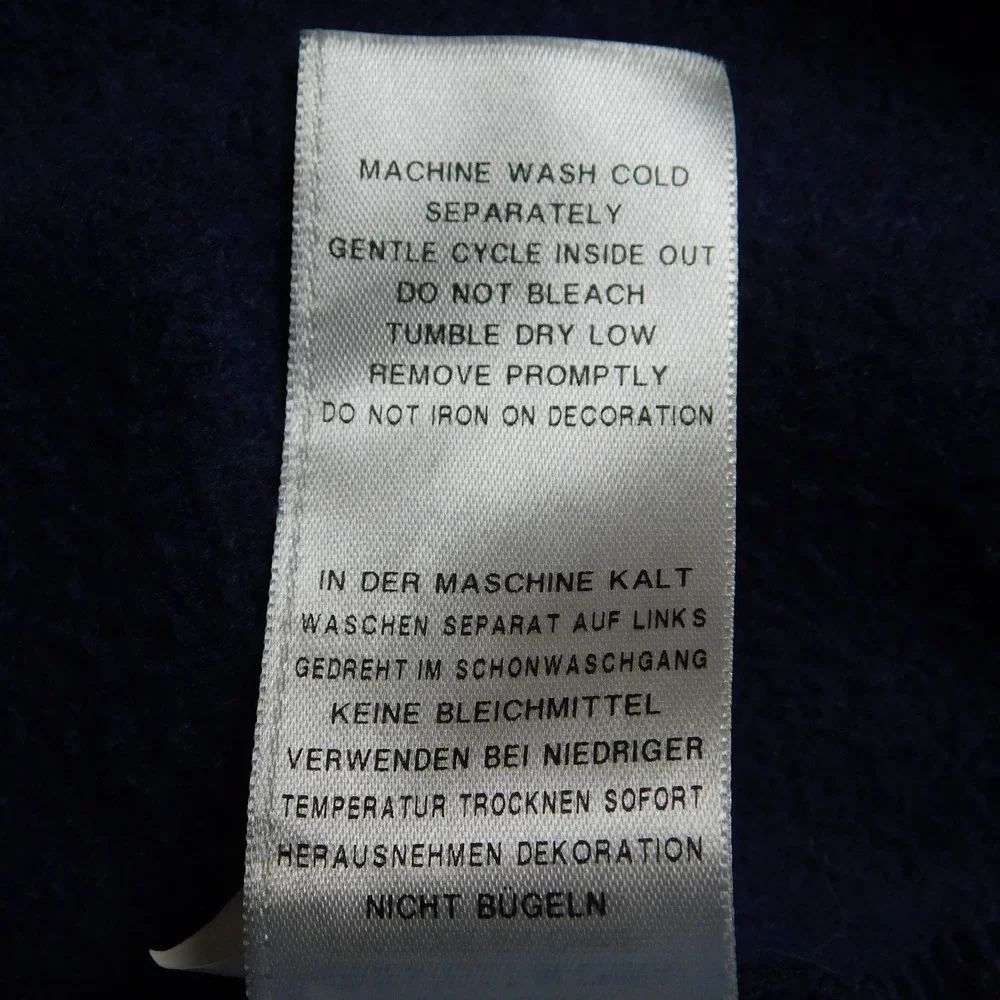 True Religion Boys 7 Navy Blue Varsity Full Zip Sweatshirt Horseshoe‎ Logo 02